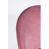 Scaun de bar cu spatar picioare fier auriu si sezut catifea roz Carry 51 cm x 55 cm x 105 h x 74 h1