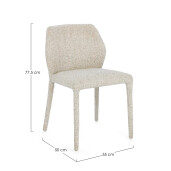 Set 2 scaune textil bej Rainy 50x55x77.5 cm
