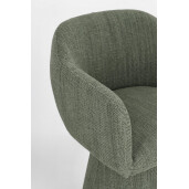 Scaun rotativ textil verde Lottie 59x55x77 cm