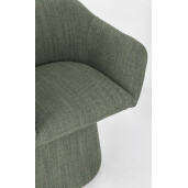 Scaun rotativ textil verde Lottie 59x55x77 cm