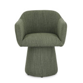 Scaun rotativ textil verde Lottie 59x55x77 cm
