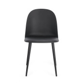 Set 4 scaune negre Ella 45x51.5x80.5h