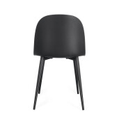 Set 4 scaune negre Ella 45x51.5x80.5h