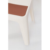 Taburet polipropilena alba maro Hobbit 36.5x36.5x46.5 cm