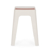 Taburet polipropilena alba maro Hobbit 36.5x36.5x46.5 cm