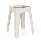 Taburet polipropilena alba maro Hobbit 36.5x36.5x46.5 cm