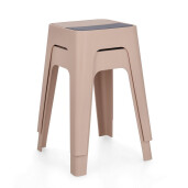 Set 4 tabureti polipropilena gri roz Hobbit 36.5x36.5x46.5 cm