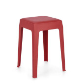 Set 6 tabureti polipropilena rosie 33x33x47 cm