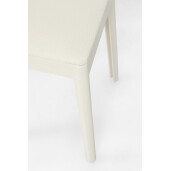 Taburet polipropilena piele ecologica alba Scooby 34x34x49 cm