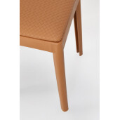 Taburet polipropilena piele ecologica maro Scooby 34x34x49 cm