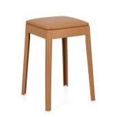 Taburet polipropilena piele ecologica maro Scooby 34x34x49 cm