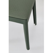 Set 4 tabureti polipropilena piele ecologica verde petrol Scooby 34x34x49 cm