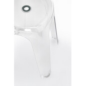 Set 6 tabureti polietilena transparenta Sonny 34.5x34.5x46.5 cm
