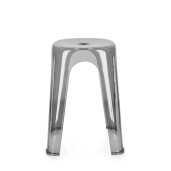 Set 6 tabureti polietilena gri Sonny 34.5x34.5x46.5 cm