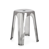 Set 6 tabureti polietilena gri Sonny 34.5x34.5x46.5 cm