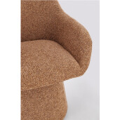 Fotoliu rotativ textil buclat caramiziu Antara 58x60.5x81.5h
