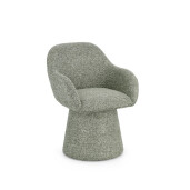 Fotoliu rotativ textil buclat verde Antara 58x60.5x81.5h