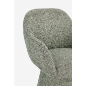 Fotoliu rotativ textil buclat verde Antara 58x60.5x81.5h