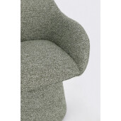 Fotoliu rotativ textil buclat verde Antara 58x60.5x81.5h