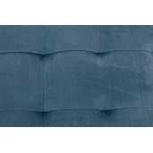 Set bancuta si 2 tabureti catifea albastra cu spatiu depozitare Bellville 89 cm x 48cm x 51 h; 40 cm x 40 cm x 40 h