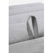 Canapea extensibila 2 locuri tapitata cu material textil bej Hayden 151 cm x 96 cm x 79 cm x 36