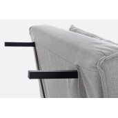 Fotoliu extensibil textil gri Colton 90x86x88h