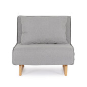 Fotoliu extensibil textil gri Colton 90x86x88h