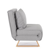 Fotoliu extensibil textil gri Colton 90x86x88h