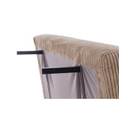 Fotoliu extensibil textil bej Walker 120x83x88h