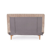 Fotoliu extensibil textil bej Walker 120x83x88h