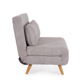 Canapea extensibila otel textil taupe Walker 120x83x88 cm