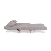 Canapea extensibila otel textil taupe Walker 120x83x88 cm