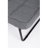Taburet extensibil, pat gri inchis Barney  70x70x44h , 70x194x44h