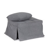 Taburet extensibil, pat gri inchis Barney  70x70x44h , 70x194x44h