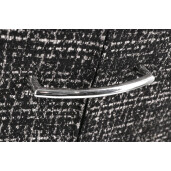 Set 2 scaune dining otel argintiu textil gri charcoal Evelyn 64x60x88h