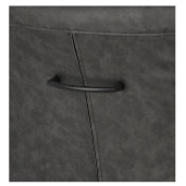 Set 2 scaune dining otel negru piele ecologica gri charcoal Evelyn 64x60x88h