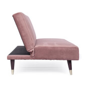 Canapea extensibila tapiterie catifea roz Alma 180x105x43h
