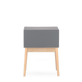 Noptiera lemn 2 sertare gri natur Ordinary 43x30x58.5 cm