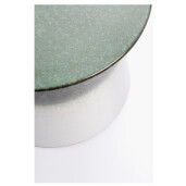 Masuta cafea ceramica alba verde Baraki Ø37,5x30h