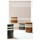 Masuta cafea ceramica verde alba Zalem Ø42x34h