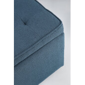 Set 2 tabureti textil albastru Derrick 35x35x35 cm; 45x45x45 cm