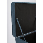 Set 2 tabureti textil albastru Derrick 35x35x35 cm; 45x45x45 cm