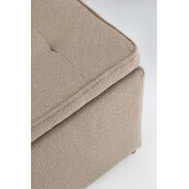 Set 2 tabureti textil taupe Derrick 35x35x35 cm; 45x45x45 cm