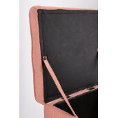 Set 2 tabureti textil roz blush Derrick 35x35x35 cm; 45x45x45 cm