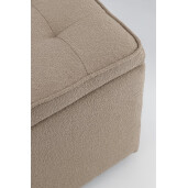 Set bancuta, 2 tabureti textil taupe Derrick 40x40x40 cm; 89x48x51 cm