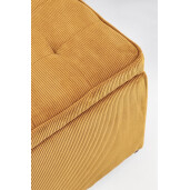 Set 2 tabureti textil ocru Dylan 35x35x35 cm; 45x45x45 cm