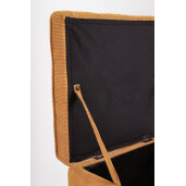 Set 2 tabureti textil ocru Dylan 35x35x35 cm; 45x45x45 cm