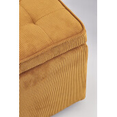 Set bancuta, 2 tabureti textil ocru Dylan 40x40x40 cm; 89x48x51 cm