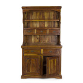 Biblioteca lemn natur Chateaux 107 cm x 45 cm x 190 h