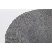 Fotoliu cu tapiterie din textil gri antracit Belize 64.5 cm x 63 cm x 76 h x 43 h1 x 68 h2